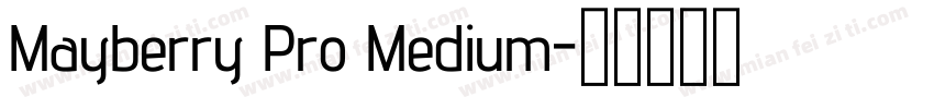 Mayberry Pro Medium字体转换